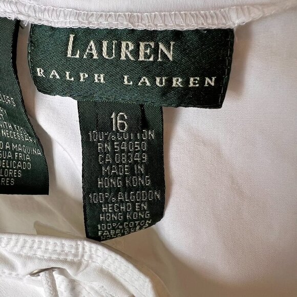 Lauren Ralph Lauren Shorts Size 16 White 100% Cotton US67/RL Marine Supply Co. - Picture 2 of 14